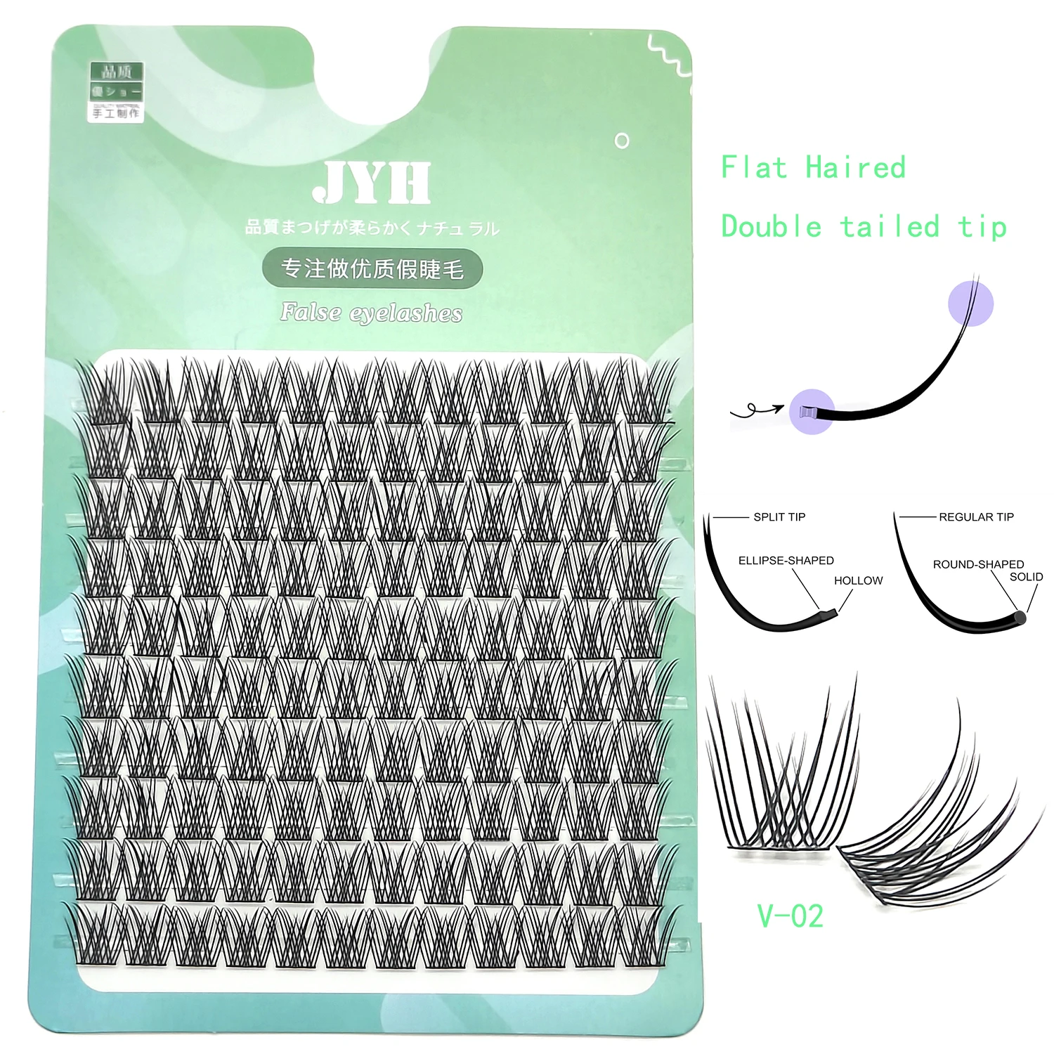 

Double Tips DIY Cluster Eyelash Extensions Supplies C D Curl 10-18mm Hot Melt Premade Fans Lashes Clusters Natural Soft Eyelash