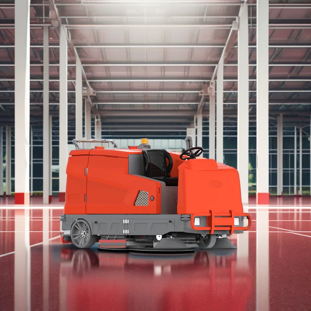 YG Commercial Power Scrubber Sweeper Property Garage Mopping Machine Factory Driving Type Scrubber and Sweeper Machine