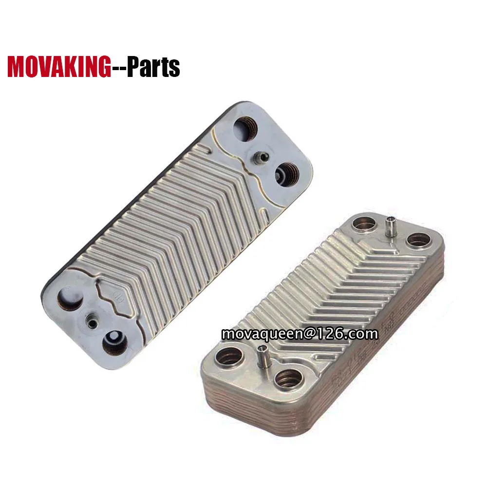 เครื่องแลกเปลี่ยนความร้อนสำรองขนาด148มม. 10แผ่นเครื่องแลกเปลี่ยนความร้อนสำหรับหม้อไอน้ำก๊าซ