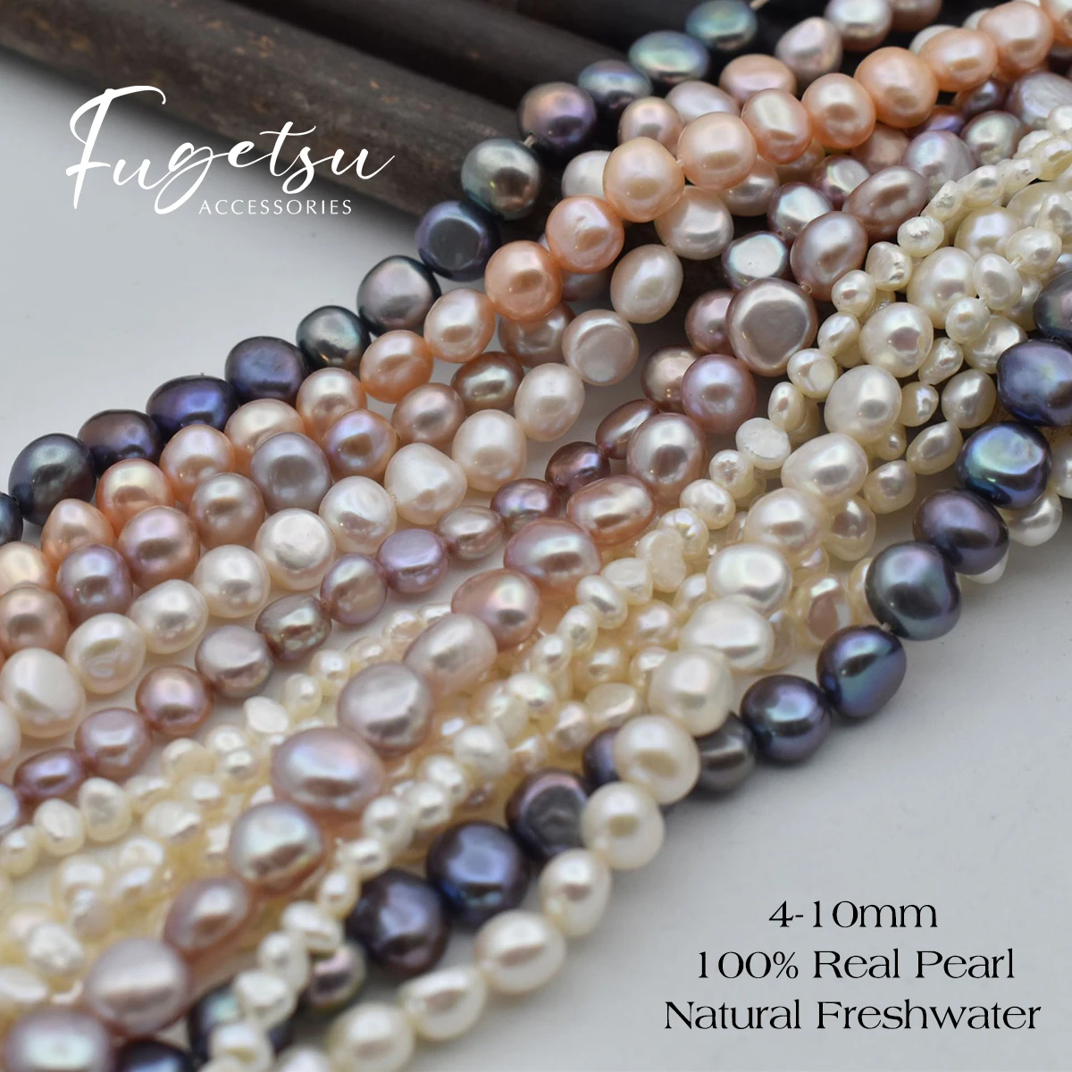 

Natural Freshwater Pearl Horizontal Hole Two-sided Shiny Pearl Bead Charms for DIY Women Men Necklace Jewelry Making Accessories