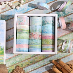 20 rolls Vintage Garden Painting Washi Tape Set 2M(2.2yards) Long Masking Tapes For Scrapbooking Journaling Planner Notebook