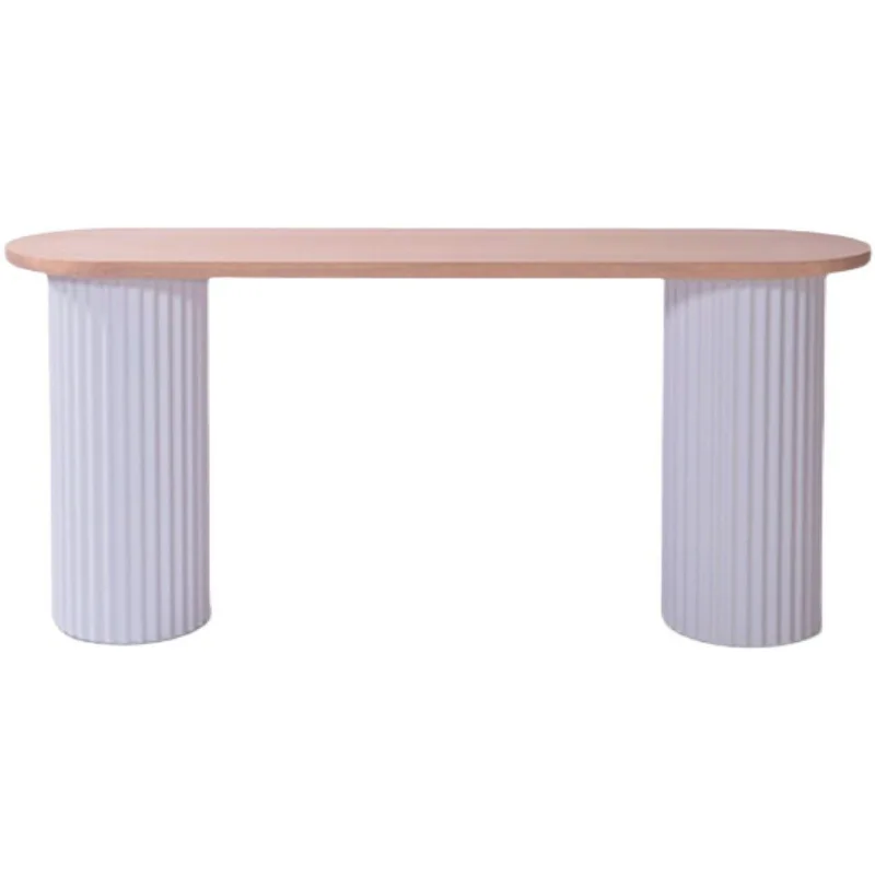 

Light luxury entrance table, oval dining table, living room table against the wall, bar counter