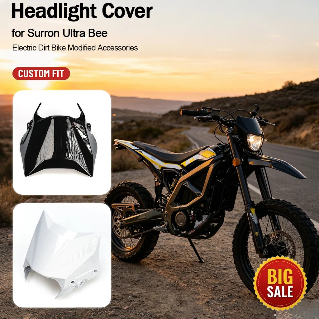 Electric Dirt Bike Modified Head Fairing Headlight Cover With 2 Color Options Replacement Parts For Surron Ultra Bee