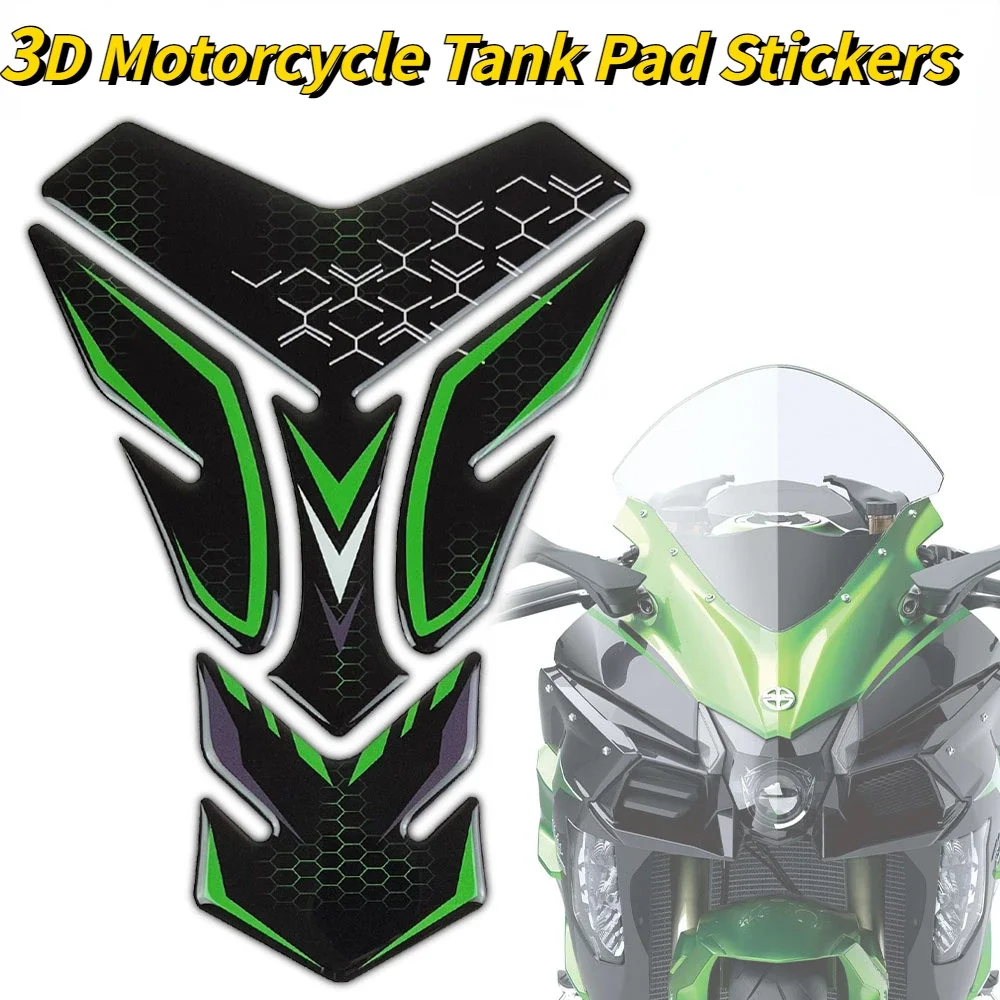 3D Motorcycle Tank Pad Protector Stickers Decal Accessories For Kawasaki Ninja400 Z900 Z1000 zx10r er6n Versys 650