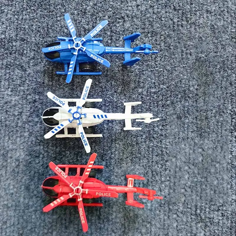 5 szt. Kreatywna plastikowa symulacja bezwładności Mini helikopter zabawkowy samolot modelu Puzzle dla dzieci samochód z napędem Pull Back zabawkowych prezentów dla chłopca