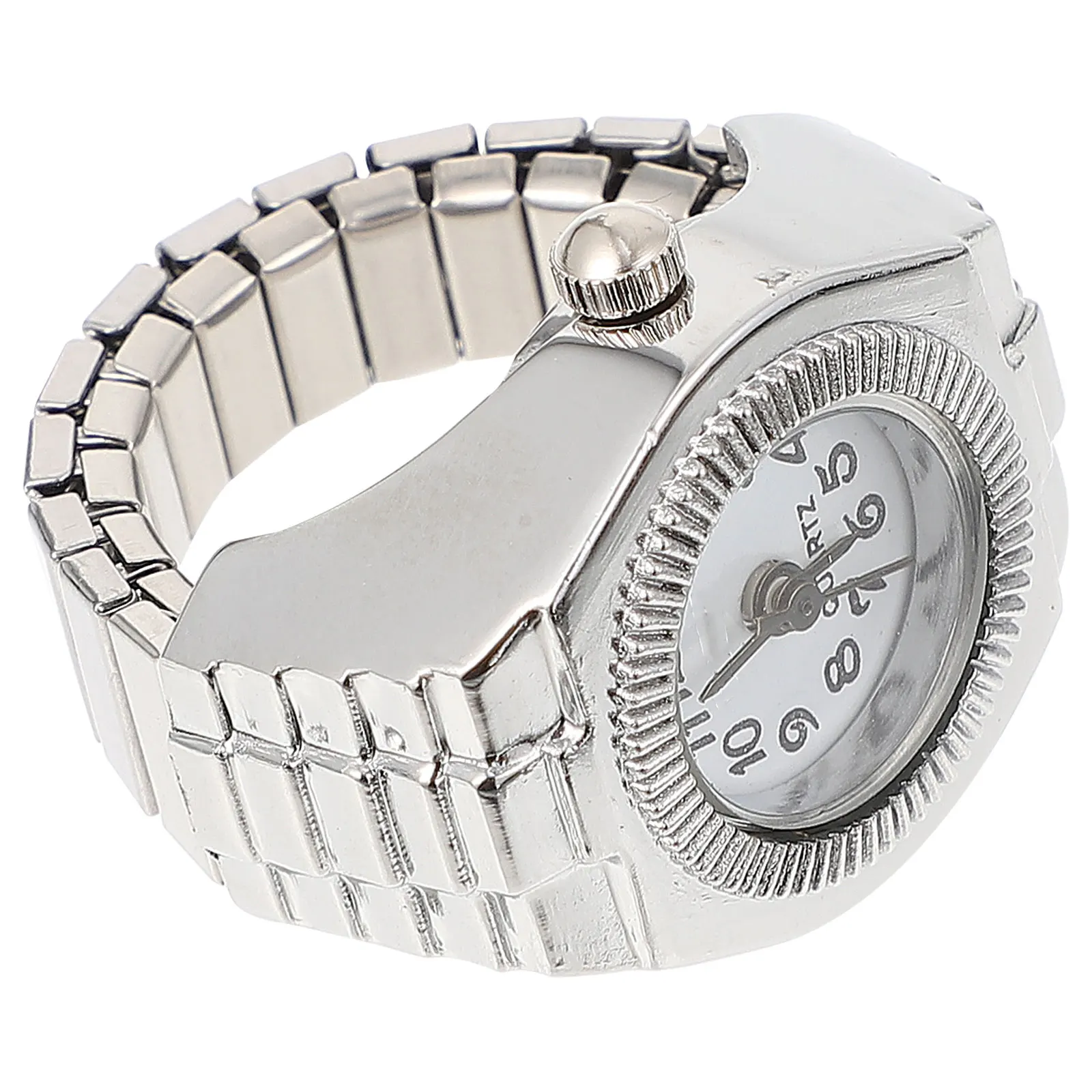 

1pc Women Finger White Simple Ring Finger Watch For Women Shaped Quartz Watches Casual Ladies Stylish Comfortable Perfect Gift