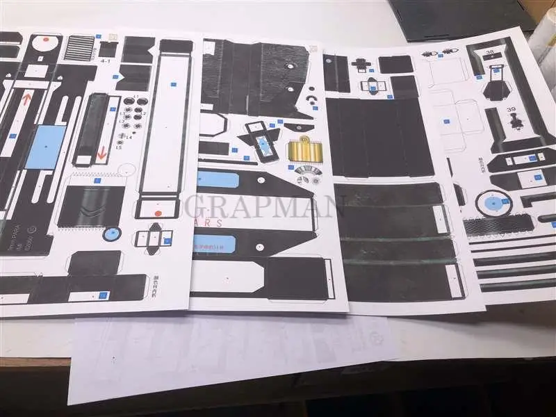 Pistolet maszynowy UZI pistolet papierowy Model broń palna 3D Stereo ręcznie robione rysunki wojskowe Papercraft montaż zabawka