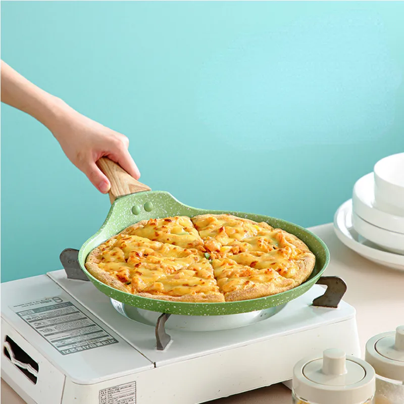 Crepe Pancake Pan Nonstick Frying Pot with Wooden Handle Omelet Saucepan Cooking Steak Pan Kitchenware Induction Crepe Maker