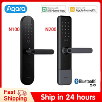 Aqara Smart Door Lock N200 N100 Fingerprint Lock Fit For Bluetooth Password NFC Unlock Work With Mihome HomeKit APP DHL Shipping