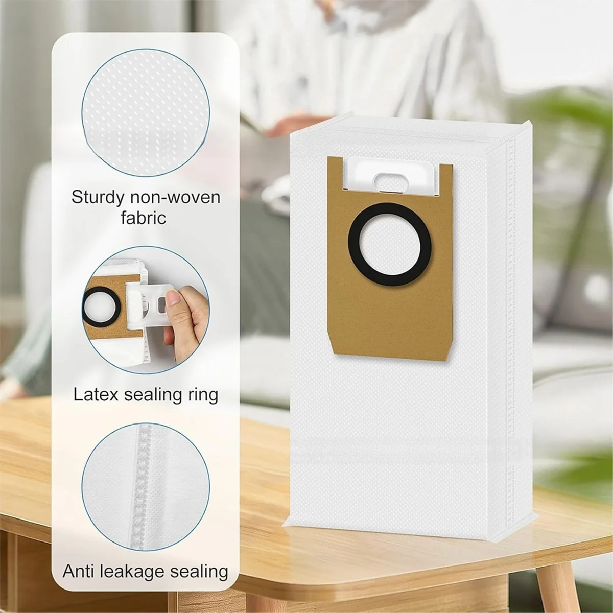 10 Uds bolsas de polvo de repuesto para Eufy Omni S1 Pro accesorios de Robot aspirador bolsa de basura no tejida