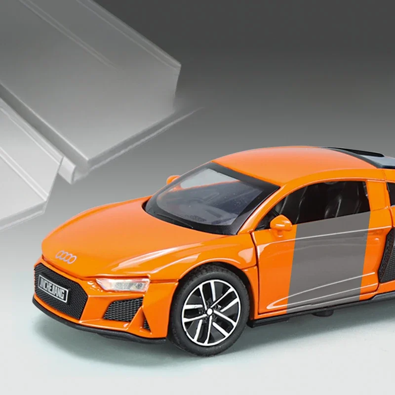 Simulation 1/32 Audi R8 Alloy Car Model With Sound Light Collective Miniature Voiture Diecast Toy Vehicle Boy Gift Birthday