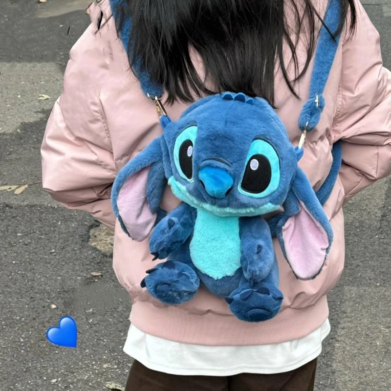 New Stitch Doll Backpack Anime Disney Girl Jk Plush Doll Large Capacity Snack Cosmetics Storage Creative Backpack Birthday Gifts