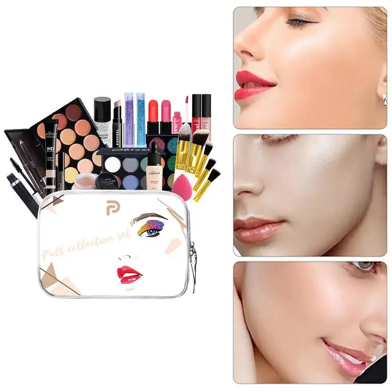 Beginner Make-Up Kit Professionele Cosmetische Make-Up Cadeau Waterdicht Full Face Cosmetische Kerst Make-Up Set Compleet Gezichtsmake-Up