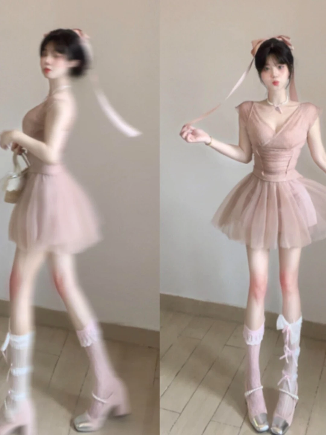 

Летний комплект из топа с V-образным вырезом и юбки-миди: комфортный хлопковый материал, повседневный стиль для женщин