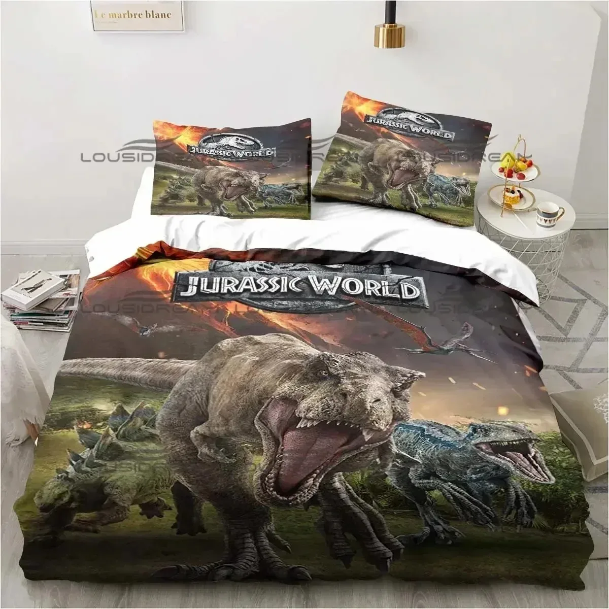 

Jurassic Park Bedding Set 3D Printed Suitable for Bedroom Duvet Cover Set With Pillowcases Kids Home Textile
