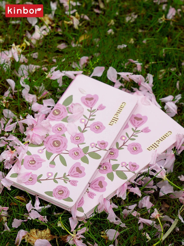 Kinbor Camellia Story Weekly Planner Notepads Flower High Beauty Self-Filled Diary Book kpop libretas Journalling Book supplies