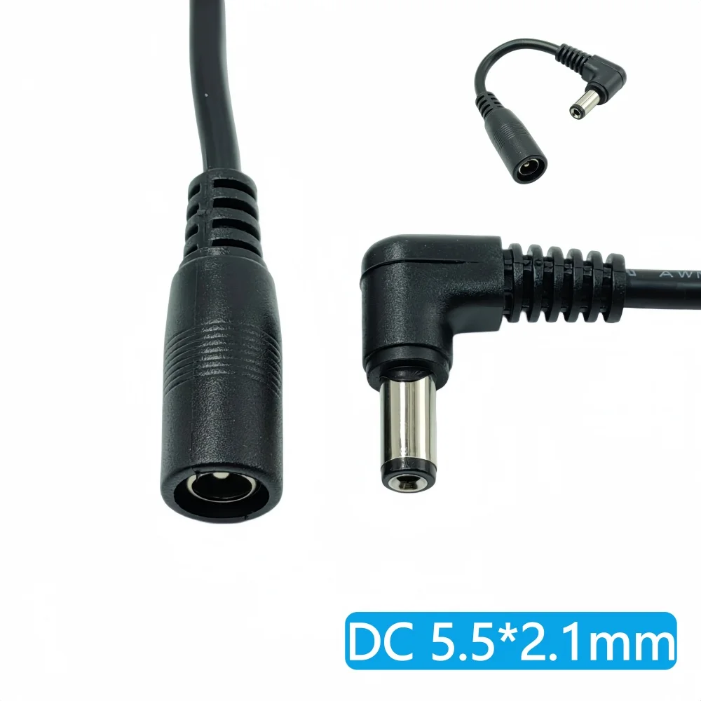5cm DC Light Strip Connector Power Plug with Extension Wire 5.5 x 2.1 mm DC Male to Female Jack Adapter