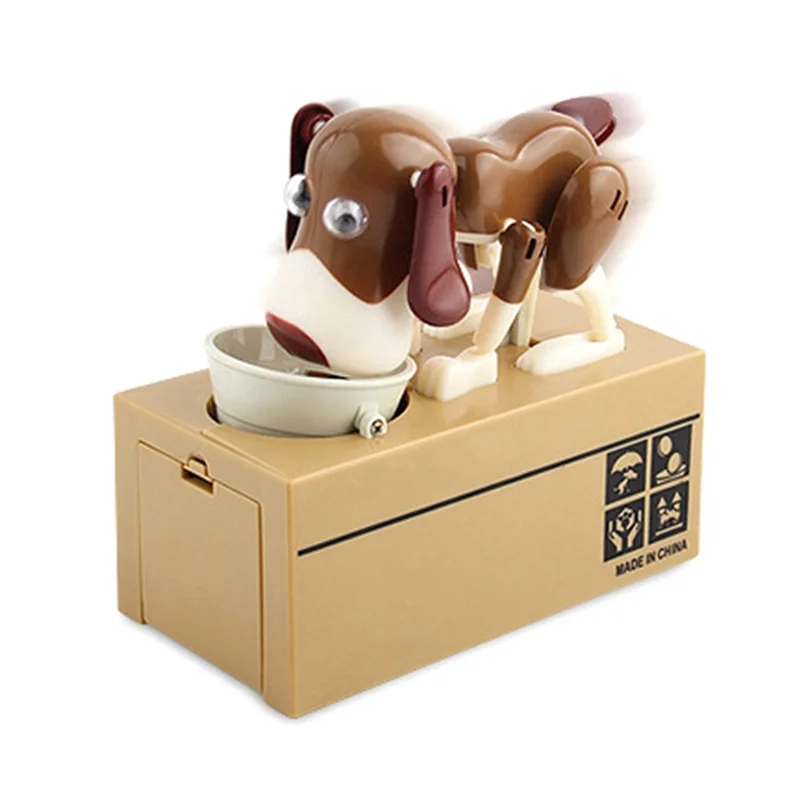 毎日のかわいい犬のコイン貯金箱 - 子供への理想的なクリスマスギフト、興味深い機械式運動で貯蓄を促します。