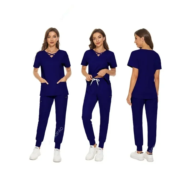 Uniforme médico ajustado para mujer, conjunto de ropa de trabajo quirúrgica, accesorios de enfermera, Hospital, clínica