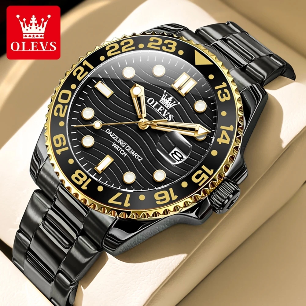 

OLEVS Brand Watch Men's Business Quartz Watch Steel Strip 3610