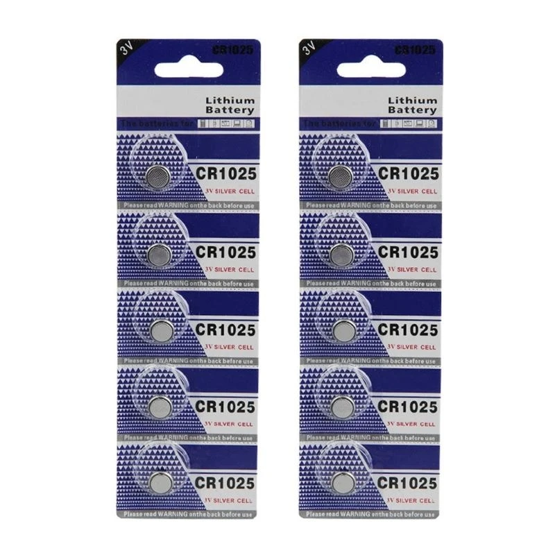 Paquete de 5 uds/10 Uds CR1025 pilas de botón CR1025 3V batería de litio para relojes calculadoras llave Fob mandos a distancia