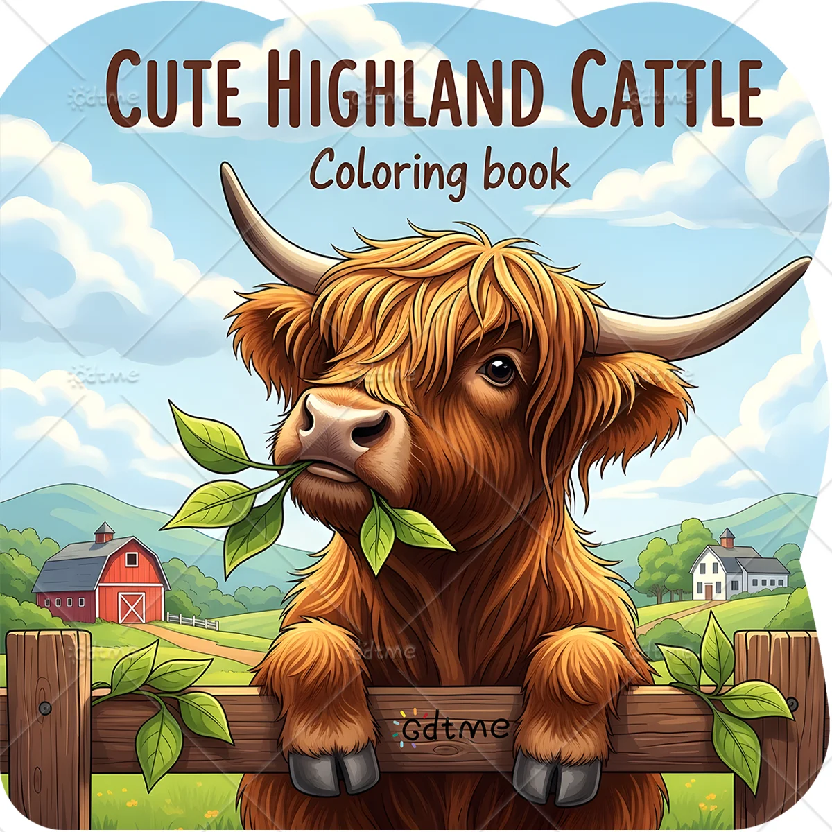 CUTE HIGHLAND CATTLE Coloring Book for Adult Cute Cozy Daily Activities Irregular Patterns for Relaxation (Cozy Spaces Coloring)