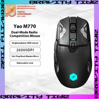 Mechrevo S1 4080 4090 Gaming Wired Mouse Paw 3395 Esports Gaming Mouse Wireless Bluetooth 26000 Dpi Adjustable Lol Valorant Gift