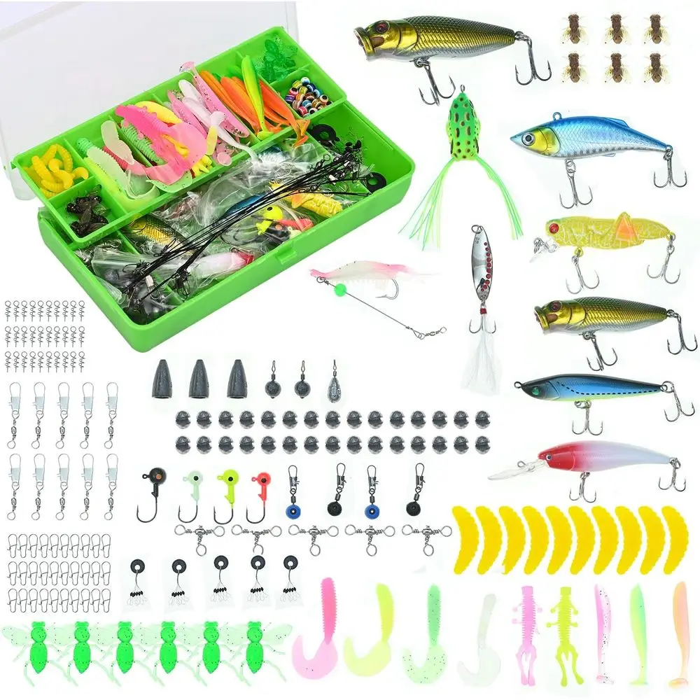 

Complete 306-Piece Fishing Tackle Set with Lures, Hooks, Weights, and More for Bass & Trout Fishing