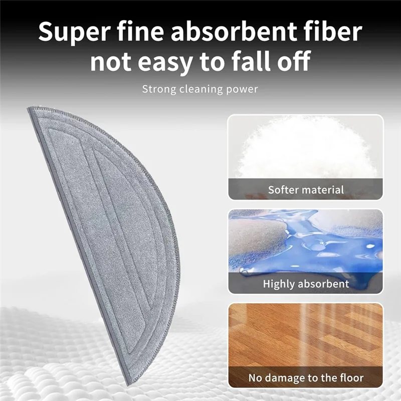 【Berserk】Mop Pad para Roborock Saros 10/S9 Maxv Ultra/S90ver/G30/A1460RR Peças de reposição reutilizáveis e laváveis acessórios de pano de limpeza