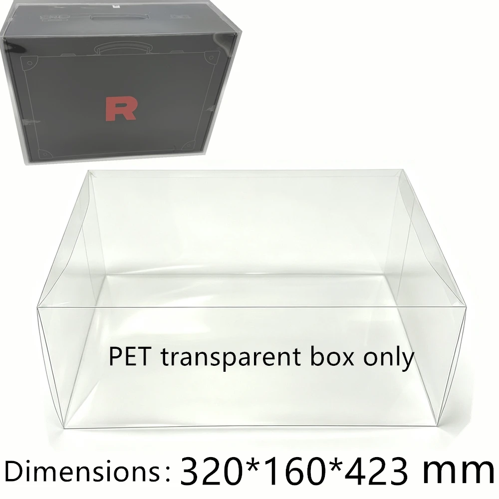 PET Transparent Card Storage Box Dustproof Clear Protector Display Case for Team Rocket's Ambition Exclusive Gift Box/PTCG Cards