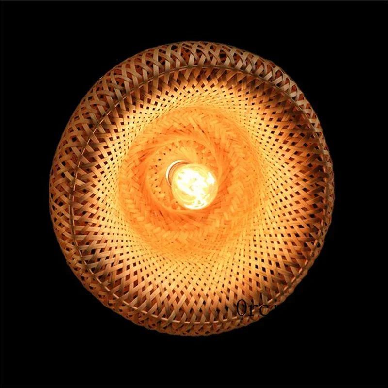 Rattan bamboo nest  Chinese antique Chandelier Lamp LED lamps lanterns living room hotel restaurant