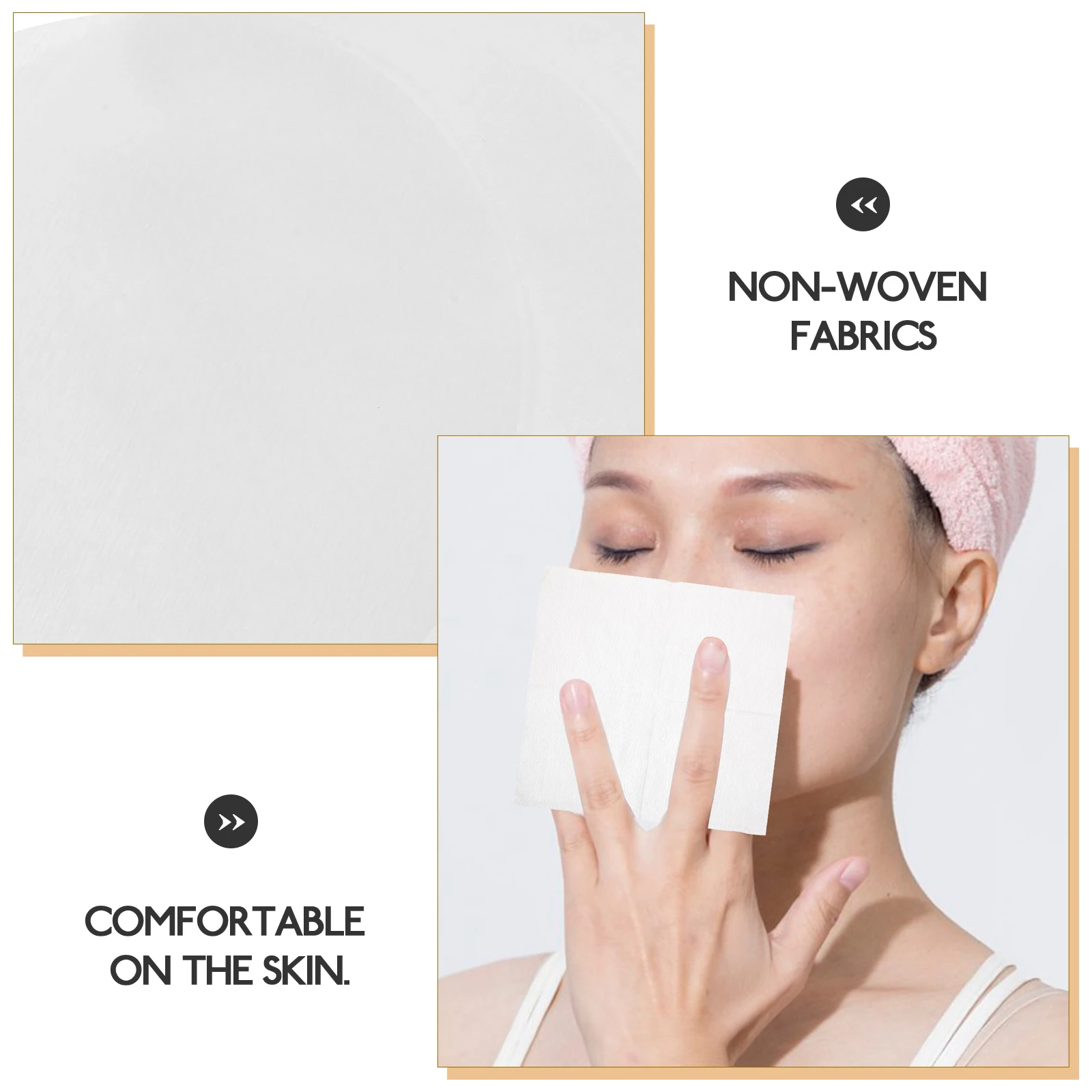 

200pcs Non Woven Sheet Soft Absorbent Facial Pads Makeup Remover Face Cleansing Wipes Skin Care Salon Home Use