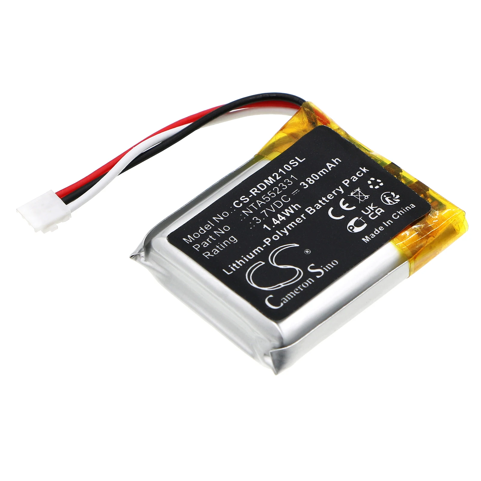 

Cameron Sino 3.7V 380mAh Wireless Headset battery NTA552331, 0442-0053-01 for Rode Wireless Go II +TOOLS KIT