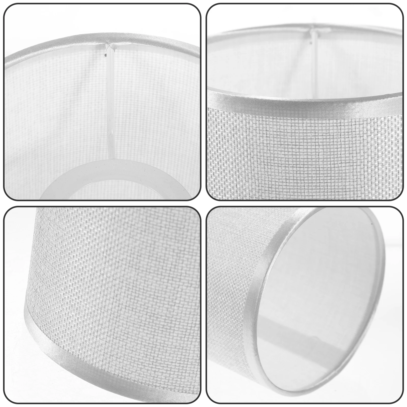 

Round Fabric E27 Silver Gray 8inch Diameter Bedroom Living Room Study Hotel Lamp Cover For Table Lamp Table Lampshade Cover