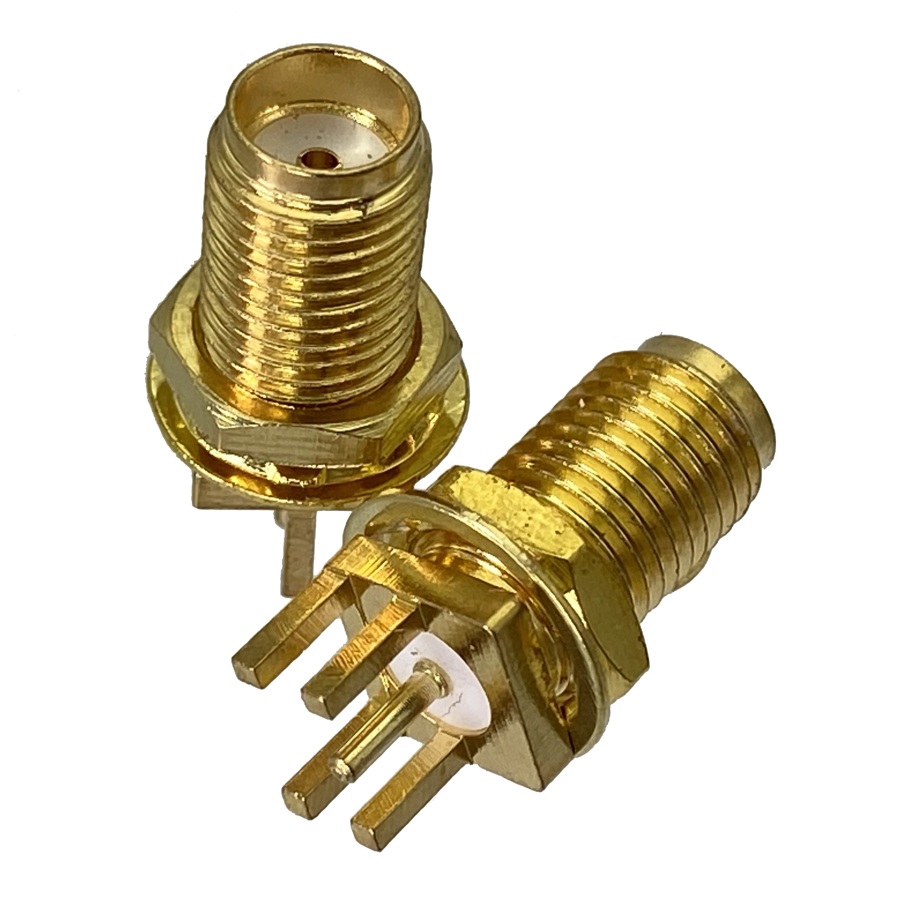 1Pcs Connector SMA Female jack Bulkhead Nut Solder PCB Clip edge Mount RF Adapter Wire Terminals Coaxial High Quanlity