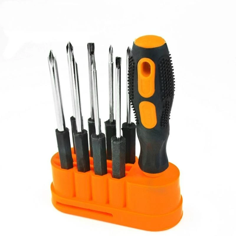 Household Small Combination Multi-functional Interchangeable 8 in 1 Mini Screwdriver Set, Flathead Bits Screwdriver Tool Set