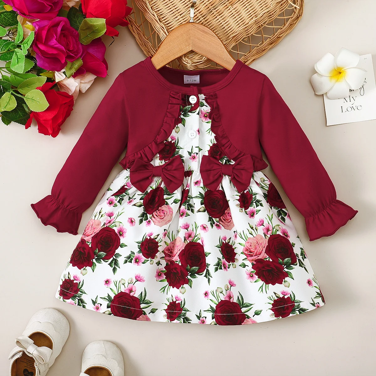 Autumn  And Winter 1-2Years  Old  Baby Girls Dress Long  Sleeve    Newborn Baby Girl  Princess  Outfit