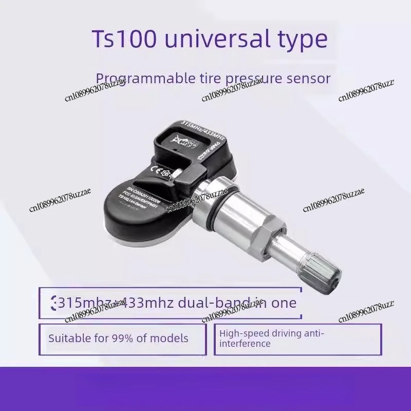 TS100 Tire Pressure Sensor Dual-frequency Two-in-one Programmable Design Universal Automotive Tire Pressure Sensor