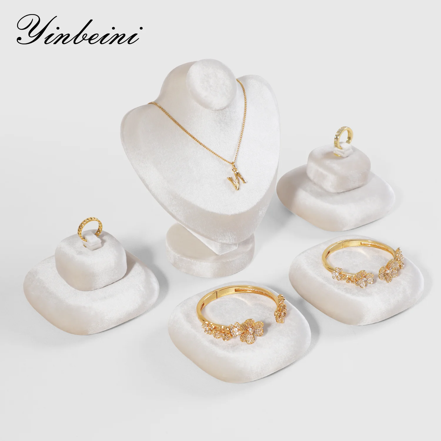 

Yinbeini бархатный лоток для демонстрации ювелирных изделий, кольцо, серьги, кулон, ожерелье, лоток для хранения, лоток для дисплея TB028