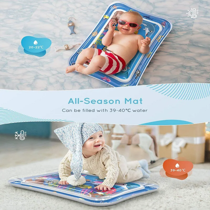 100cm Toddlers Crawling Water Play Mat Funny Time Pad Sensory Toys Baby Kids Water Playing Pad Cushion Educational Toys Gift