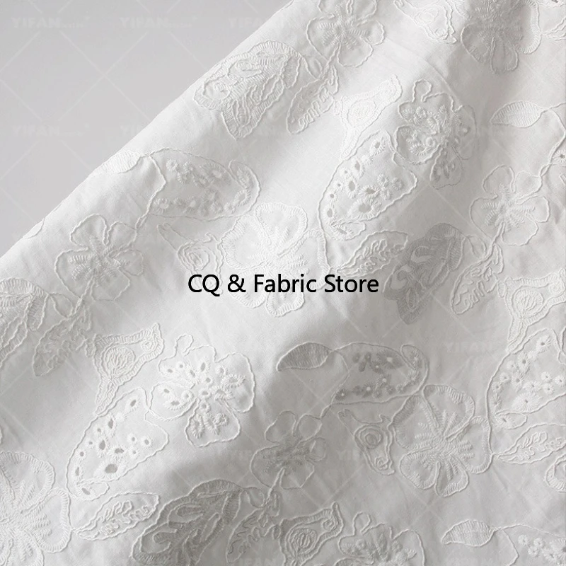 

Хлопчатобумажное платье с цветочной вышивкой, свадебное платье, аксессуары для шитья, дизайнерская ткань своими руками на дворе