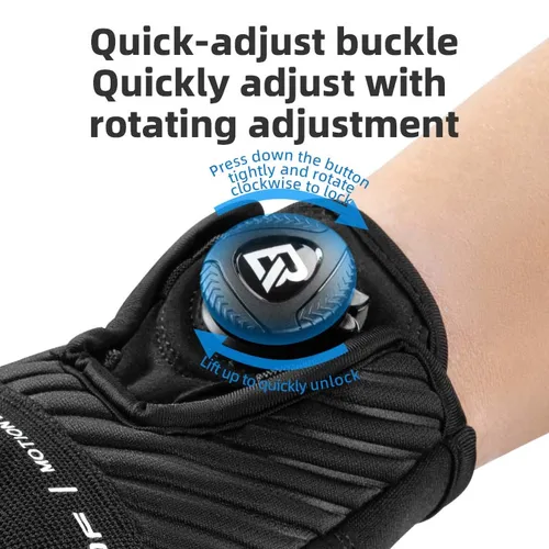 Imagen 2 del producto ROCKBROS SBR guantes con almohadilla de palma absorción de impacto Otoño Invierno guantes transpirables muñeca extendida guantes de motocicleta protección de conducción