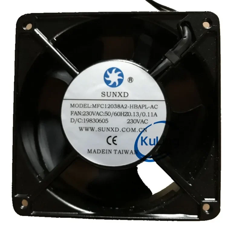 Original SUNXD Taiwan MFC12038A2-HBAPL-AC 12038 220V AC High-End Fan for Electronics Cooling