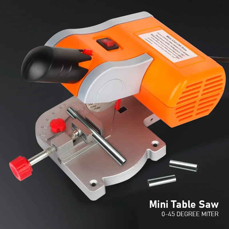 TUNGFULL 45-Degree Mini Saw Cutter Countertop Cutting Saw Small Cutting Machine DIY Tools for Cutting Wood Plastic Copper