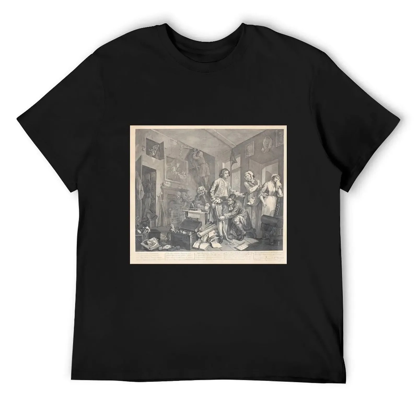 

A Rake's Progress I - The Heir - William Hogarth (1697-1764) - engraving T-Shirt sweat graphic shirts slim fit t shirts for men