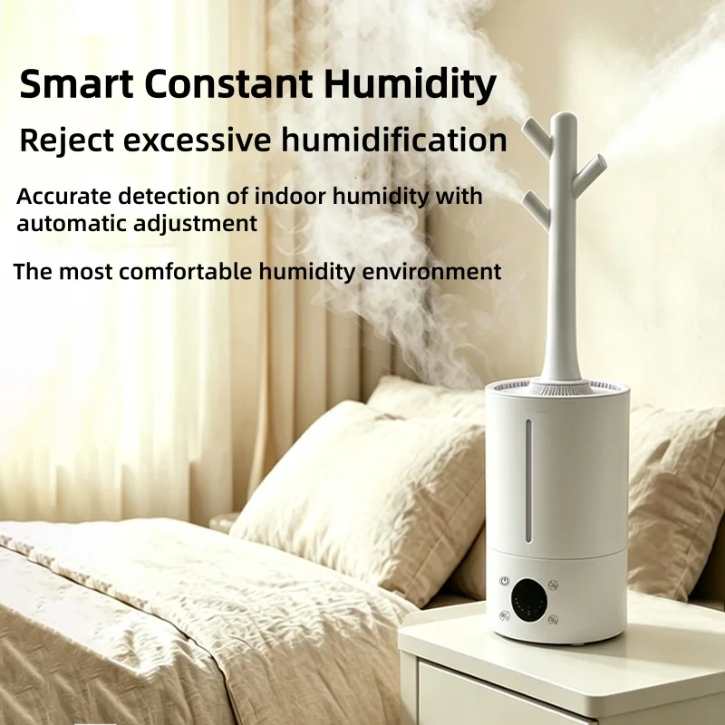 4L Large Capacity Humidifier, Ultra-Quiet Cool Mist Air Humidifier with High Output, Bedroom Home Air Moisturizer with Auto Shut