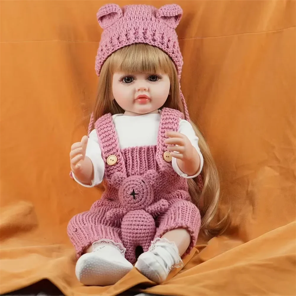 Lifelike Reborn Dolls Realistic Full Silicone Bebe Vinyl 50CM Newborn Girl Doll Princess Toddler Gift