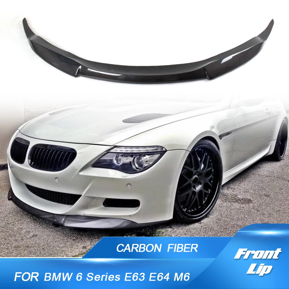 Car Front Bumper Lip Spoiler Splitters Body Kits for BMW 6 Series E64 M6 Bumper 2004-2010 Carbon Fiber/FRP Car Front Racing Lip