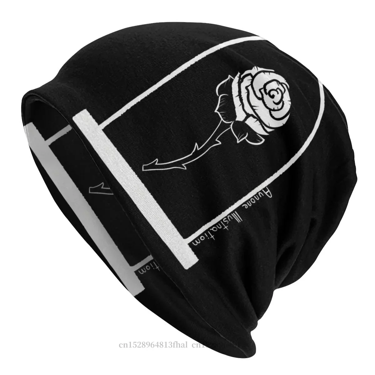 Gothique Skullies Beanies Caps Illustration Rose Hat Sport Sports Bonnet Hats for Men Women