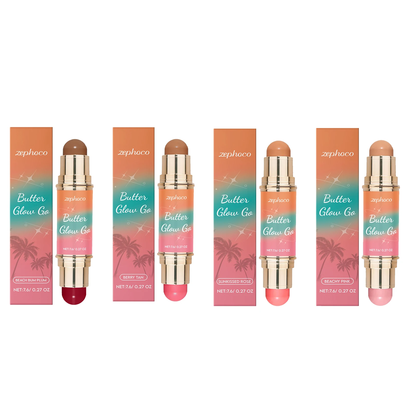 Bastone per toelettatura multiuso Fard in polvere a doppia testa Bastone per trucco Colore a lunga durata Cosmetici per la pelle schiarenti impermeabili